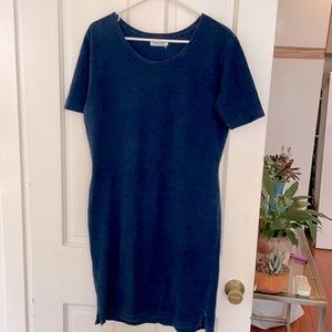Navy Taylor Stitch jersey knit dress sz M